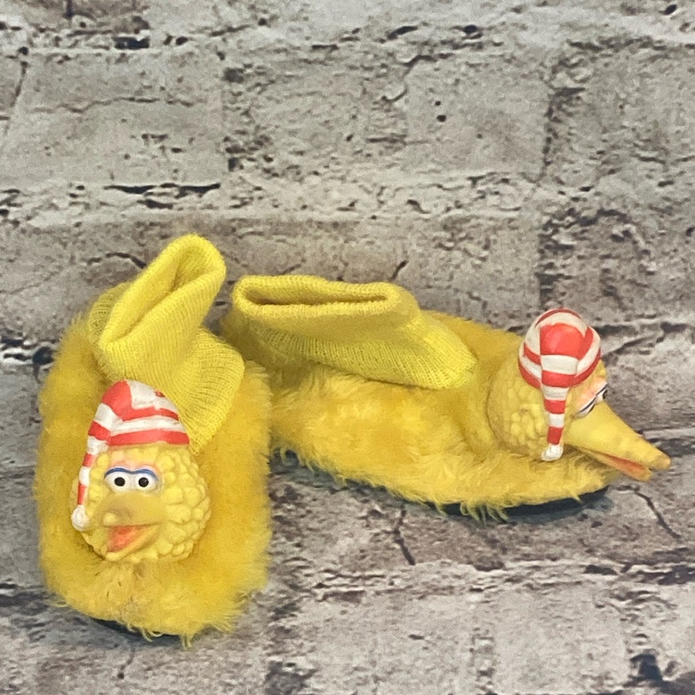 Vintage Toddlers Slippers BIG BIRD Muppets Booties